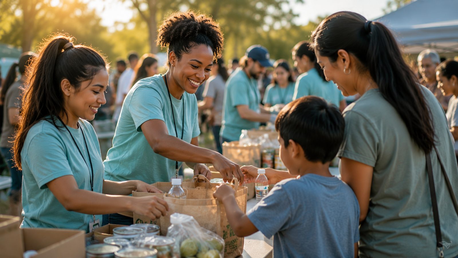 People serving and supporting one another in community.