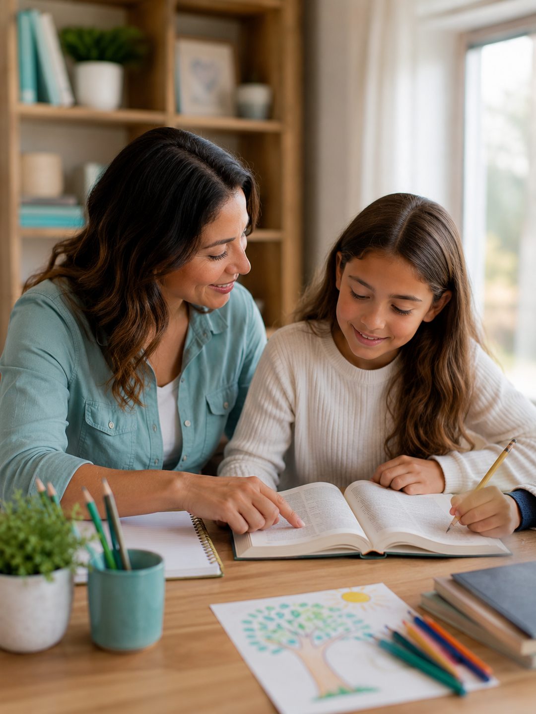 A focused, encouraging home learning environment.